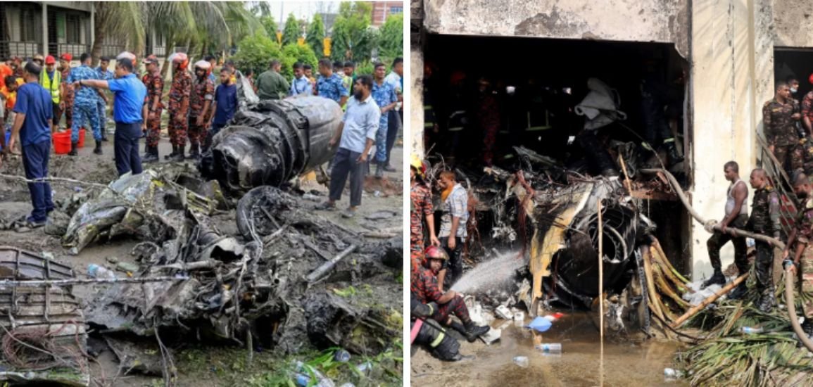 Bangladesh Air Force Jet Crashes Into School, Killing at Least 20 and Injuring Over 170