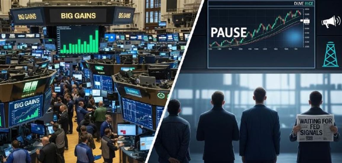 Markets Pause After Big Gains, Investors Wait for Fed Signals